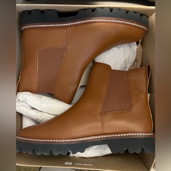 Madewell The Citywalk Lugsole Chelsea Boot - English Saddle Brown Leather 10 - Picture 8 of 12